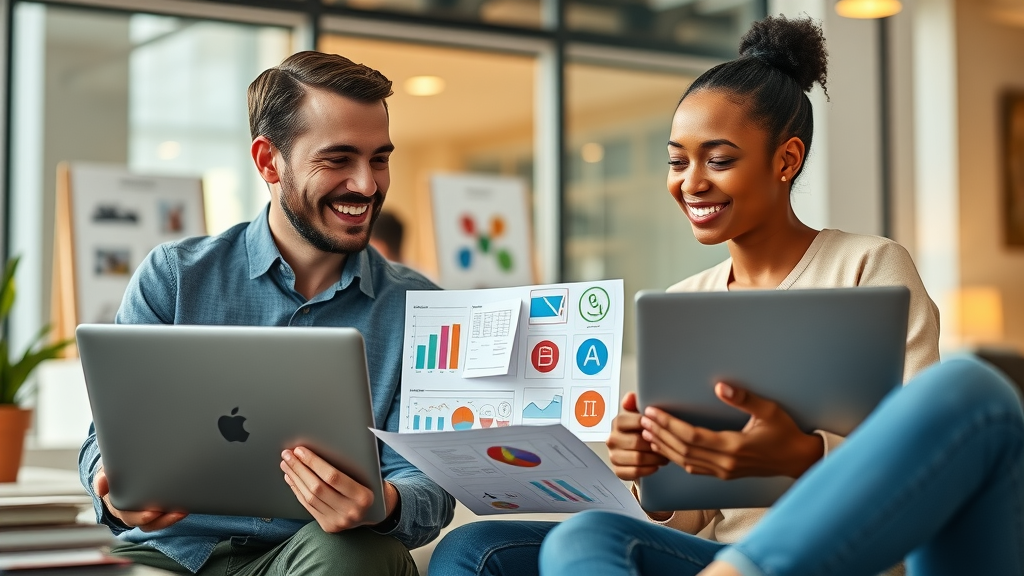 small business branding online vibrant team collaborating digital logo design in modern office setting