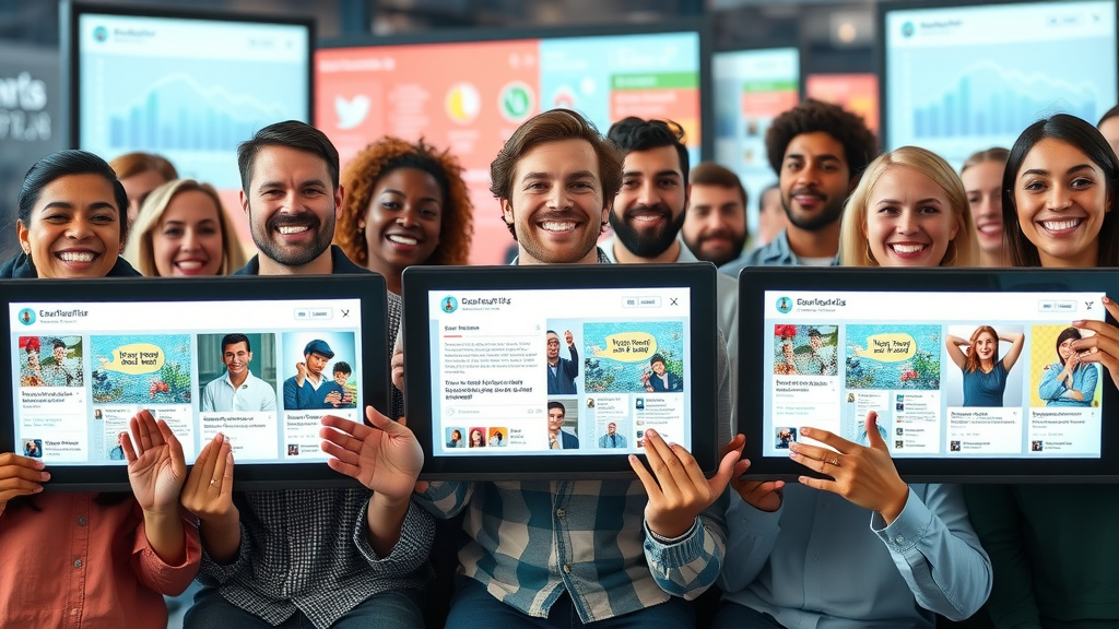 diverse audience personas engaged with social media platforms, target audience, social network