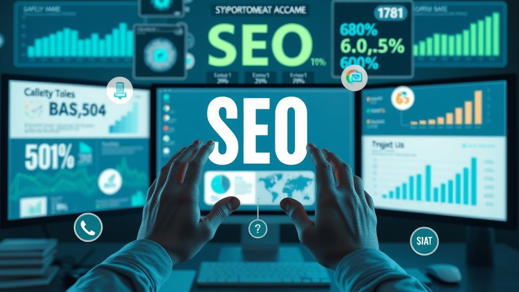 Infographic breaking down SEO concepts for small business essentials illustration