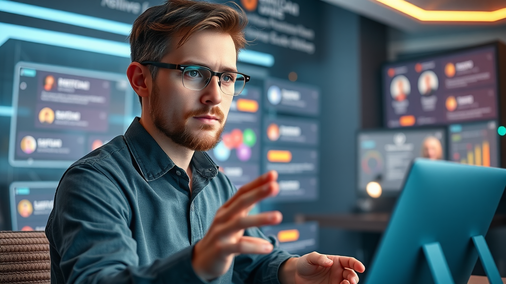 Web designer building a visually compelling landing page with call-to-actions and testimonials for PPC ads