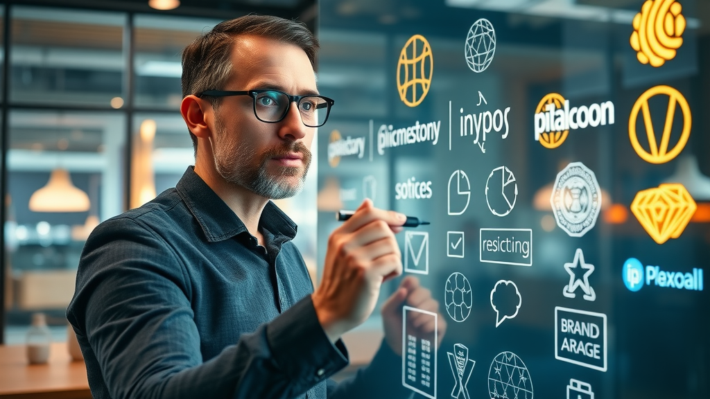 brand manager developing storytelling for social media marketing strategy, brand awareness