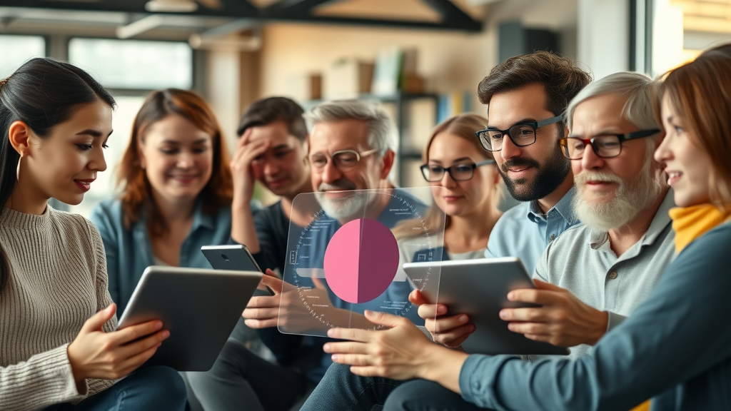 audience segments for email marketing campaigns - diverse people with customized digital content
